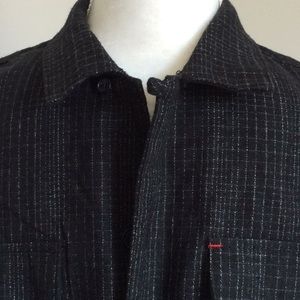 NWOT MBX MENS BLACK/GREY PLAID FLANNEL SHIRT SZ S